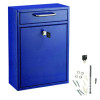 Large Ultimate Secure Drop Box Wall Mounted Mail Box, 11.2 x 4.7 x 16.2, Blue