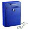 Large Ultimate Secure Drop Box Wall Mounted Mail Box, 11.2 x 4.7 x 16.2, Blue