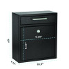 Medium Ultimate Wall Mounted Mail Box, 10.4 x 4.5 x 12, Black