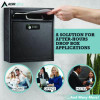 Medium Secure Drop Box Wall Mounted Locking Mail Box With Key And Combination Lock, 10.51 x 4.72 x 12, Black