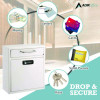 Medium Secure Drop Box Wall Mounted Locking Mail Box With Key And Combination Lock, 10.51 x 4.72 x 12, White