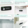 Medium Secure Drop Box Wall Mounted Locking Mail Box With Key And Combination Lock, 10.51 x 4.72 x 12, White
