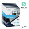 Wall Mount Side-Loading Acrylic Sign Holders, 8 x 11, Clear Frame, 6/Pack