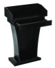 Wood Stand-Up Podium Lectern Speaker Stand With Drawer And Storage Area, 27.55 x 14 x 43.3, Black
