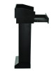Wood Stand-Up Podium Lectern Speaker Stand With Drawer And Storage Area, 27.55 x 14 x 43.3, Black