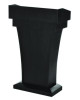 Wood Stand-Up Podium Lectern Speaker Stand With Drawer And Storage Area, 27.55 x 14 x 43.3, Black