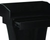 Wood Stand-Up Podium Lectern Speaker Stand With Drawer And Storage Area, 27.55 x 14 x 43.3, Black