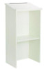 Wood Stand-Up Podium Lectern Speaker Stand, 23 x 15 x 45.8, White