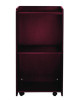 Wood Mobile Presentation Lectern Speaker Stand With Shelves, 22.44 x 16.53 x 45.98, Mahogany