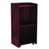 Wood Mobile Presentation Lectern Speaker Stand With Shelves, 22.44 x 16.53 x 45.98, Mahogany