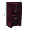 Wood Mobile Presentation Lectern Speaker Stand With Shelves, 22.44 x 16.53 x 45.98, Mahogany