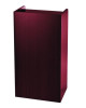 Wood Mobile Presentation Lectern Speaker Stand With Shelves, 22.44 x 16.53 x 45.98, Mahogany