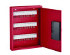 Steel Digital Lock Key Cabinet, 60-Key, 13 x 2.6 x 17, Stainless Steel 304, Red