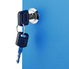 Steel Secure Key Cabinet With Key Lock, 48-Key, 7.1 x 3.1 x 10, Stainless Steel 304, Blue