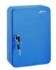 Steel Secure Key Cabinet With Key Lock, 48-Key, 7.1 x 3.1 x 10, Stainless Steel 304, Blue