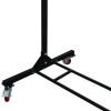 Steel Folding Chair Two-Tier Utility Cart, Metal, 1,000 Lb Capacity, 33 x 65 x 68.5, Black