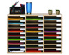 Wooden 27 Compartment Literature Organizer, 27 Sections, Letter Size, 31.49 x 11.81 x 21.65, Medium Oak
