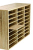Wooden 27 Compartment Literature Organizer, 27 Sections, Letter Size, 31.49 x 11.81 x 21.65, Medium Oak