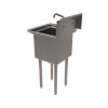 Stainless Steel Sink And Faucet Bundle, Sink/Faucet/Faucet Mounting Kit/Drain, 15" L x 15" W x 14" D