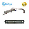 Evolution Splash Mount Stainless Steel Faucet, 4.63" Height, 8" Reach, Stainless Steel
