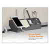 Konnect Desk Organizer And Cable Management 17-Piece Kit, Plastic, Gray