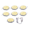 Led Under Cabinet Puck Light Kit, 2.68w x 0.3h, White