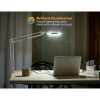 Pureoptics Led Magnifying Dimmable Desk Lamp With Clamp Mount, 17" High, White