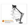 Swing Arm Desk Lamp, Multi-Pivot Neck, 28.35" High, Black Base