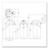 Lever Action Airpot, 128 Oz, Silver/Black