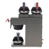 Axiom Dv-3 12-Cup Dual-Voltage Coffee Brewer With 3 Warmers, Silver/Black