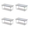 Adjustable Activity Table, Rectangular, 60" x 30" x 19" To 29", Granite Top, Black Legs, 4/Pallet