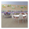Dry Erase Markerboard Activity Tables, Round, 42" x 19" To 29", White Top, Black Legs, 4/Pallet