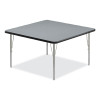 Adjustable Activity Tables, Square, 48" x 48" x 19" To 29", Gray Top, Silver Legs, 4/Pallet