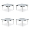 Adjustable Activity Tables, Square, 48" x 48" x 19" To 29", Gray Top, Silver Legs, 4/Pallet