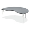 Adjustable Activity Tables, Kidney Shaped, 72" x 48" x 19" To 29", Gray Top, Gray Legs, 4/Pallet