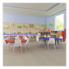 Height Adjustable Activity Tables, Round, 60" x 19" To 29", Medium Oak Top, Black Legs, 4/Pallet