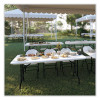 Adjustable Folding Table, Rectangular, 48" x 24" x 22" To 32", Gray Granite Top, Black Legs, 4/Pallet
