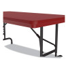 Adjustable Folding Table, Rectangular, 48" x 24" x 22" To 32", Red Top, Black Legs, 4/Pallet