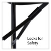 Adjustable Folding Table, Rectangular, 48" x 24" x 22" To 32", Blue Top, Black Legs, 4/Pallet