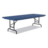 Adjustable Folding Tables, Rectangular, 60" x 30" x 22" To 32", Blue Top, Black Legs, 4/Pallet