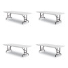 Adjustable Folding Tables, Rectangular, 96" x 30" x 22" To 32", Gray Granite Top, Black Legs, 4/Pallet