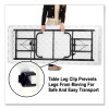 Adjustable Folding Tables, Rectangular, 96" x 30" x 22" To 32", Gray Granite Top, Black Legs, 4/Pallet