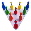 Plastic Bowling Pin Set, Assorted Colors, 10/Set