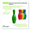 Plastic Bowling Pin Set, Assorted Colors, 10/Set