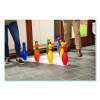 Plastic Bowling Pin Set, Assorted Colors, 10/Set