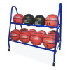Heavy-Duty Deluxe Ball Cart, Metal, 132 Lb Capacity, 17.5 x 38 x 35.75, Blue