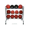 Powder-Coated Ball Cart, Metal, 132 Lb Capacity, 17 x 41 x 41, Silver