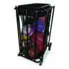 Compact Lockable Ball Locker, Metal, 176 Lb Capacity, 22 x 28 x 43, Black