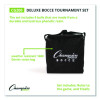 Deluxe Bocce Tournament Set, 4.25" Dia Balls, Assorted Colors