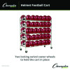 60 Helmet Football Cart, Five Shelves, Metal, 176 Lb Capacity, 24" x 61" x 65", Chrome
